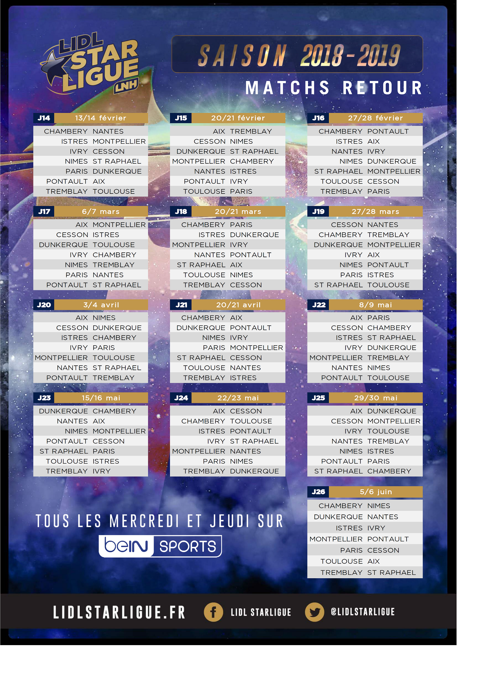 SITE OFFICIEL Lidl Starligue ET CALENDRIER – PCHB